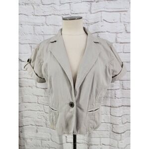 Vintage Riders Copper Khaki Jacket Top Safari Layering Outdoor Cotton Size XL